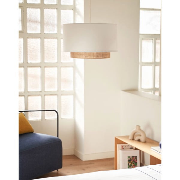 Belo tekstilno senčilo ø 40 cm Erna – Kave Home-image-2