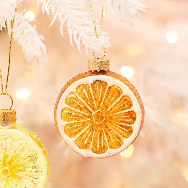 Steklen okrasek za jelko Orange – Sass & Belle-image-1
