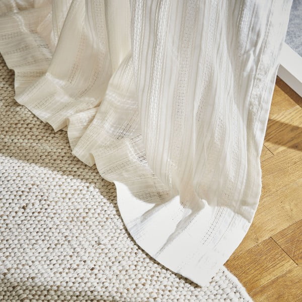 Bela prosojna zavesa iz tančice 140x229 cm Zofia Broderie Anglaise – Pineapple Elephant-image-2