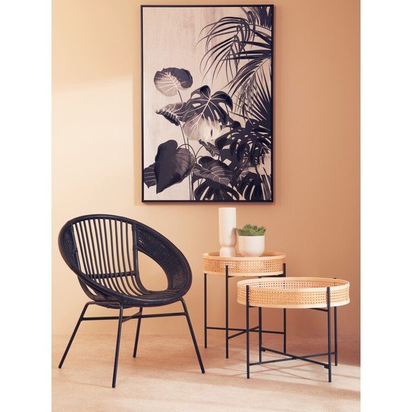 Okrogla klubska mizica iz ratana v naravni barvi ø 60 cm Depok – Premier Housewares-image-3