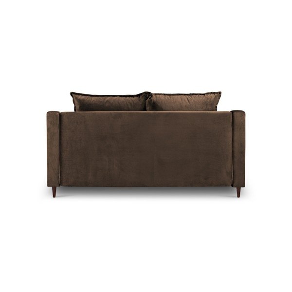 Rjava žametna zofa Mazzini Sofas Freesia, 150 cm-image-3