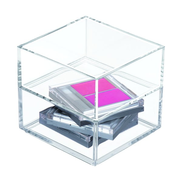 iDesign Clarity prozoren zložljiv organizator, 10 x 10 cm