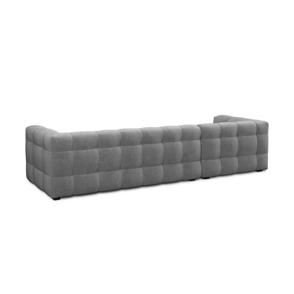 Siva žametna kotna sedežna garnitura Windsor & Co Sofas Vesta, levi kot-image-4