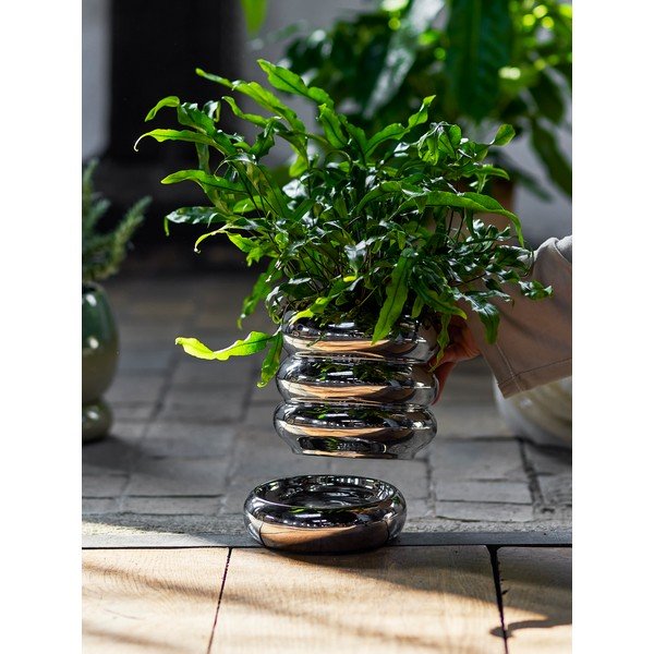 Okrasni cvetlični lonec iz kamenine ø 16 cm Shine – Bloomingville-image-3