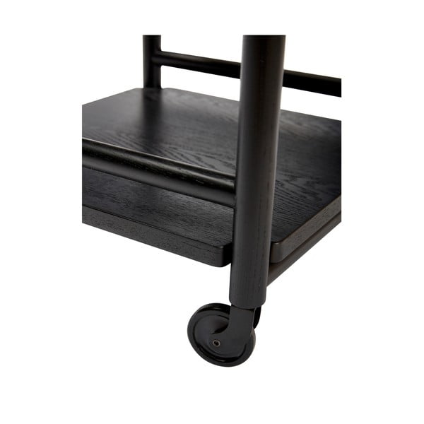 Servirni voziček na kolesih iz masivnega hrasta 40x40 cm Norm – Hübsch-image-2