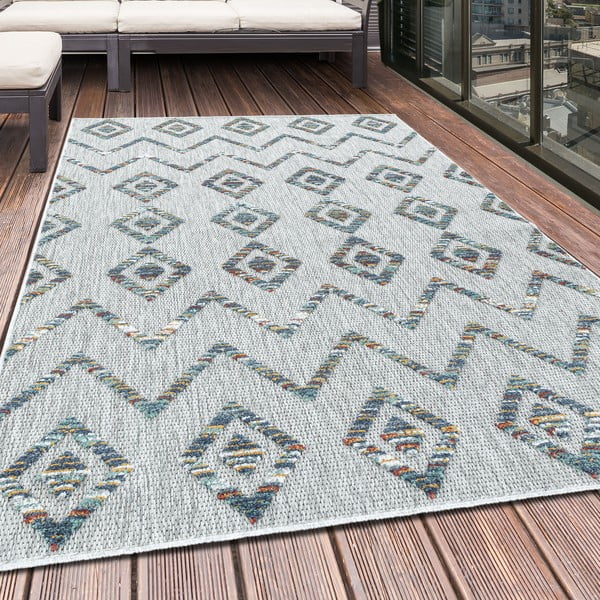 Svetlo siv zunanji tekač 80x250 cm Bahama – Ayyildiz Carpets-image-1
