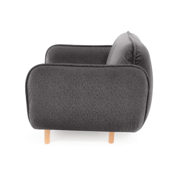 Temno siva sedežna garnitura iz tkanine bouclé 188 cm Bean – EMKO-image-2
