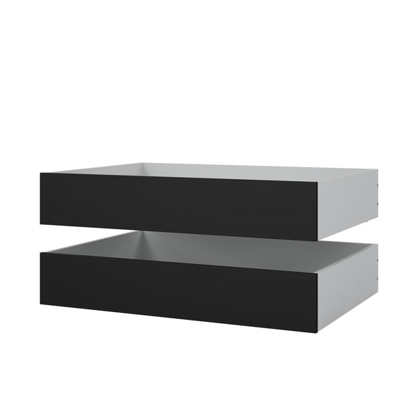 Črni predali za pod posteljo v kompletu 2 ks 90x190/140x190 cm Naia – Tvilum-image-3