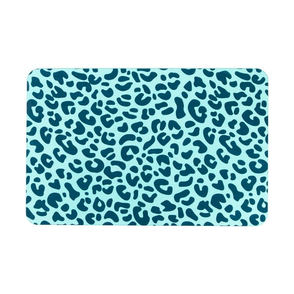 Svetlo modra kopalniška podloga 39x60 cm Leopard - Artsy Doormats