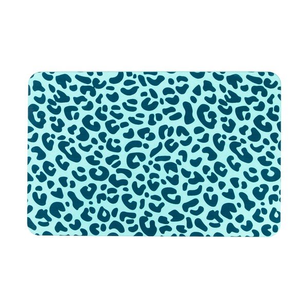 Svetlo modra kopalniška podloga 39x60 cm Leopard - Artsy Doormats