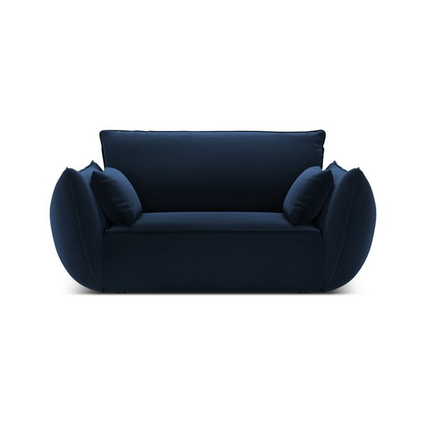 Temno moder žameten fotelj Vanda – Mazzini Sofas-image-2
