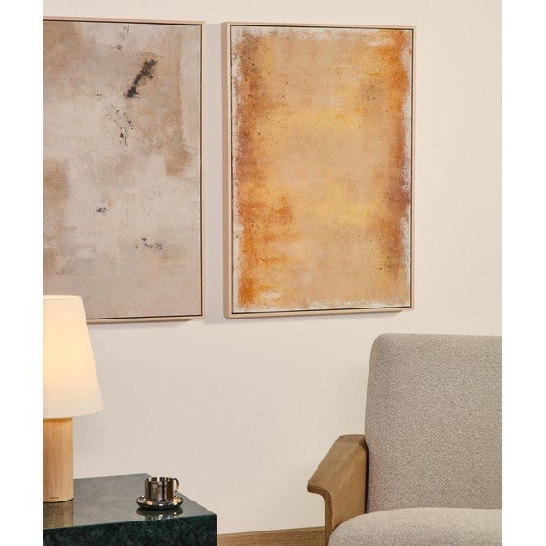 Ročno naslikana slika z okvirjem/na platnu 60x90 cm Selnar – Kave Home-image-1