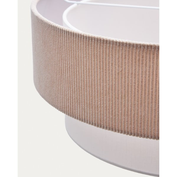 Bela/bež viseča svetilka s tekstilnim senčilom ø 40 cm Bianella – Kave Home-image-4