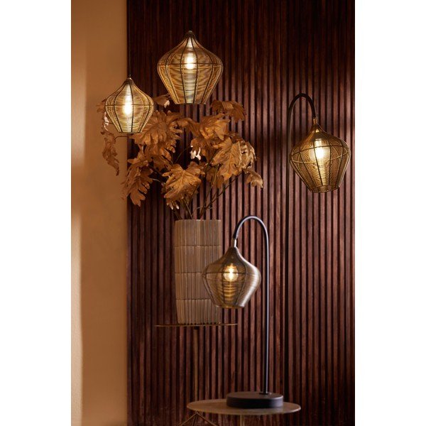 Kovinska viseča svetilka v bronasti barvi ø 27 cm Alvaro – Light & Living-image-1