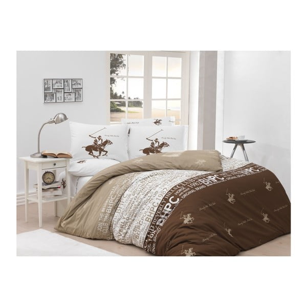 Posteljno perilo za enojno posteljo z rjuho BHPC Chester, 160 x 220 cm