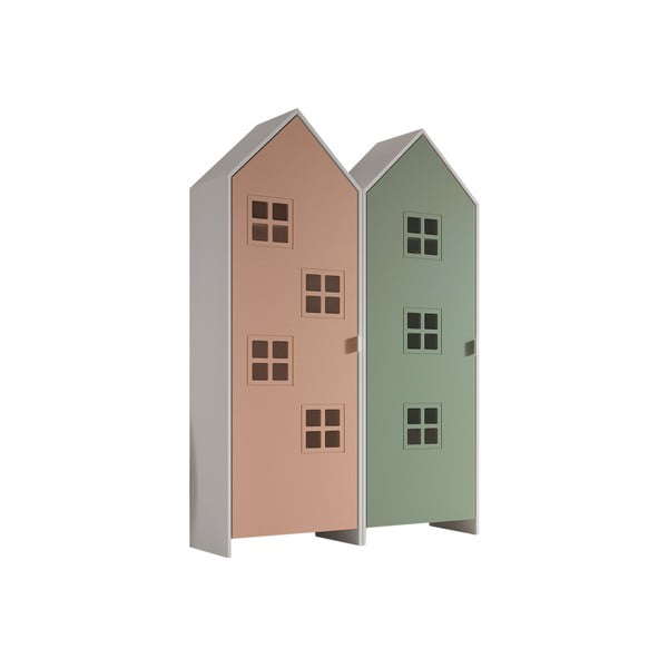 Zelena/rožnata otroška garderobna omara 115x171,5 cm CASAMI BRUGES – Vipack