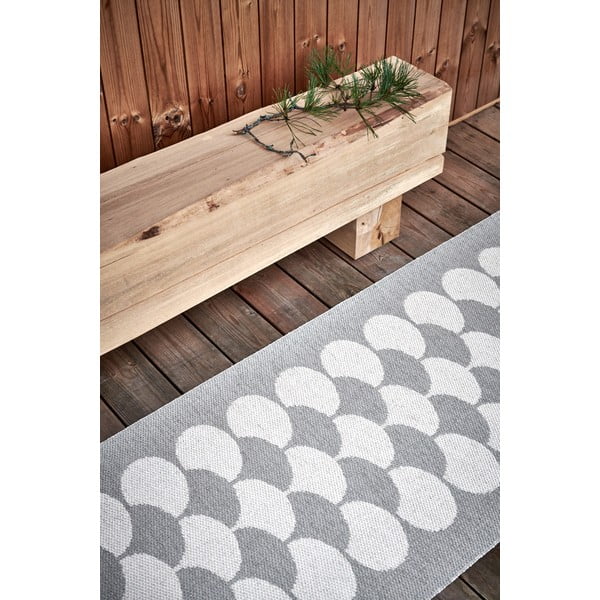 Kremno bel zunanji in notranji tekač 70x250 cm Poppy Linen – Pappelina-image-1