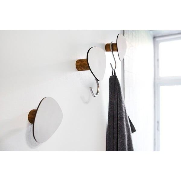 Svetlo siv jeklen stenski obešalnik Dot S Nupo – LIND DNA-image-1