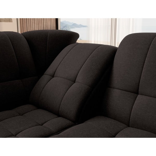 Rjava raztegljiva/s prostorom za shranjevanje kotna sedežna garnitura (levi kot/v obliki črke L) Sado – ELTAP-image-1