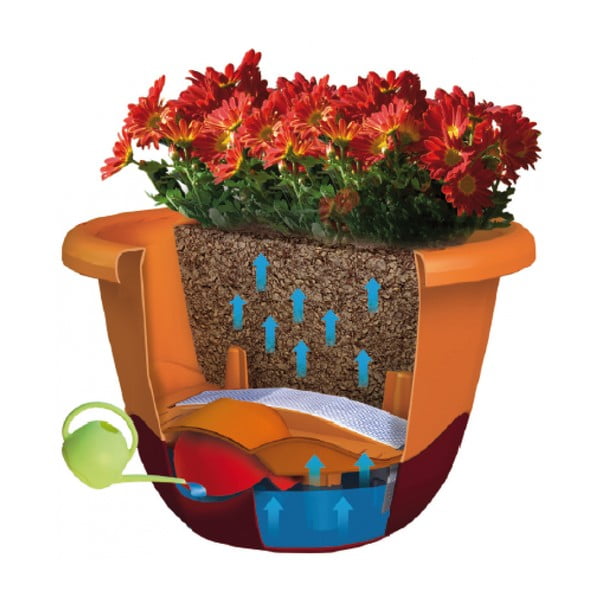 Siv samozalivelen lonec Plastia Mareta, dolžine 30 cm-image-2