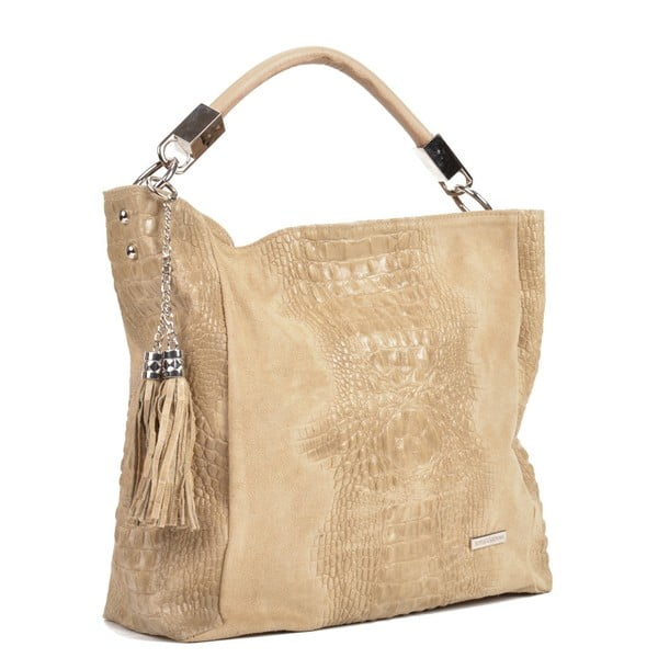 Rjava in bež usnjena torbica Sofia Cardoni Manu-image-2