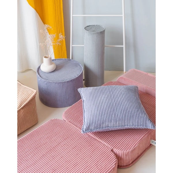 Modra otroška blazina rebrasti žamet Block – Wigiwama-image-1