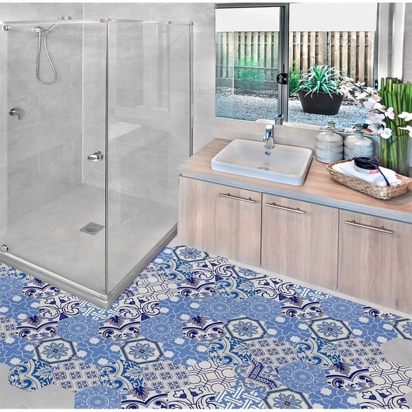 Komplet 10 vodoodpornih talnih nalepk Ambiance Ursulina, 20 x 18 cm-image-3