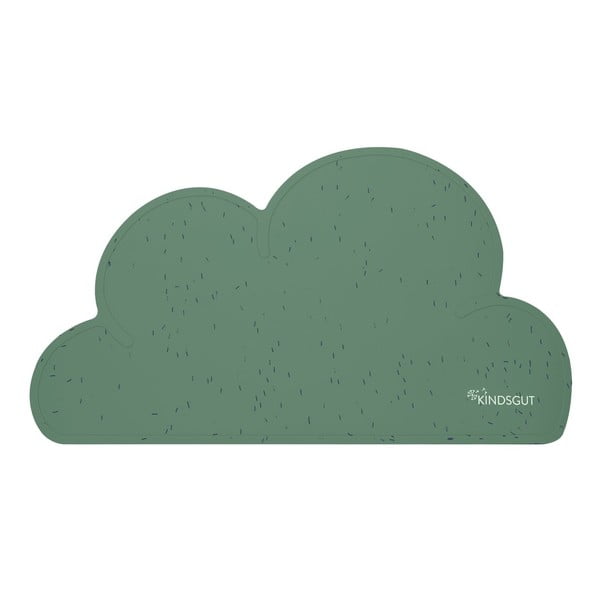 Temno zelen silikonski pogrinjek Kindsgut Cloud, 49 x 27 cm