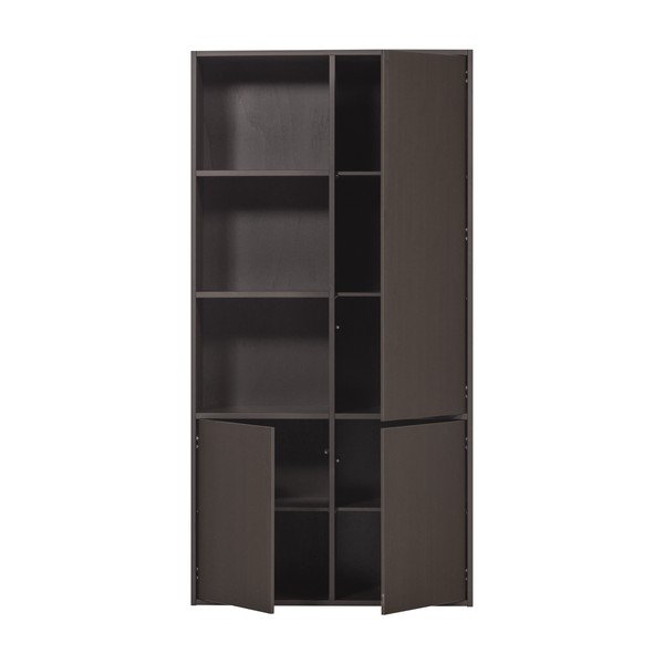 Temno rjava modularna omarica iz masivnega bora 108x215 cm Meggy – WOOOD-image-4