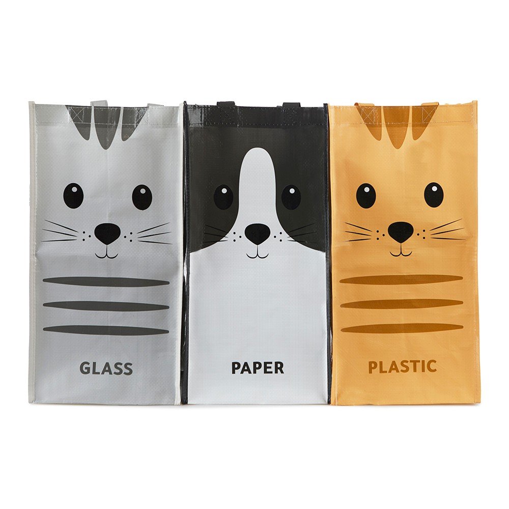 Plastične vrečke za ločevanje odpadkov v kompletu 3 ks 3x20 l Meow