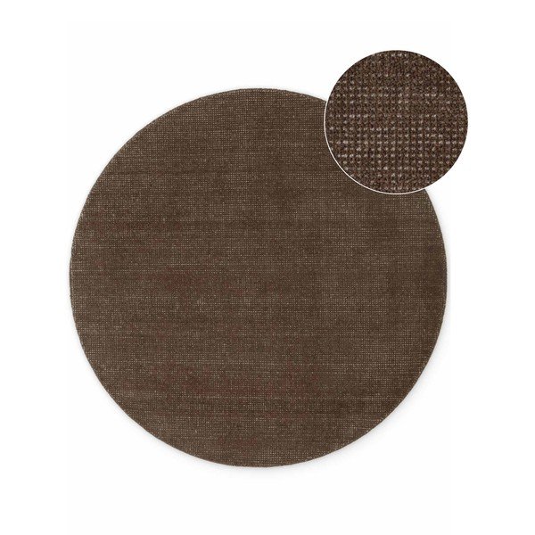 Rjava ročno tkana volnena okrogla preproga ø 200 cm Greenwich – Ted Baker