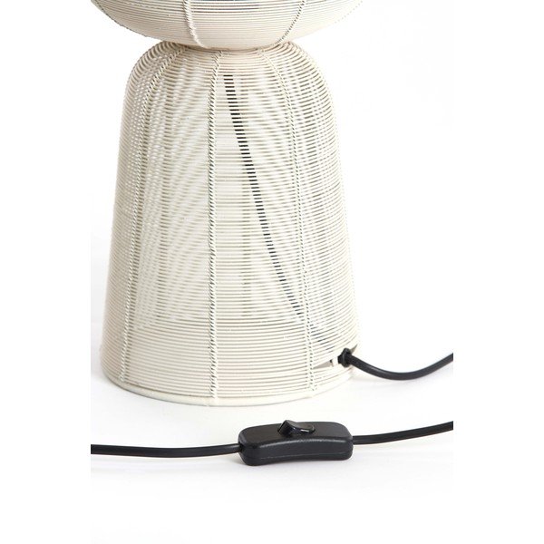 Kremno bela namizna svetilka (višina 42 cm) Aboso – Light & Living-image-4
