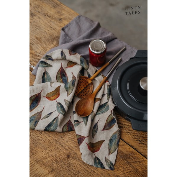 Lanena kuhinjska krpa 65x65 cm Golden Fall – Linen Tales-image-1