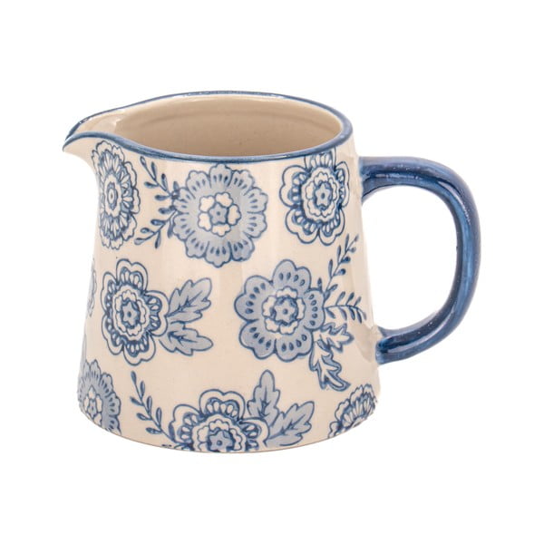 Moder/bež lončen vrč za mleko 200 ml Blue Willow – Sass & Belle