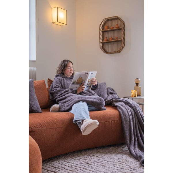 Siva odeja iz mikropliša 150x200 cm Cocoon – Tiseco Home Studio-image-1