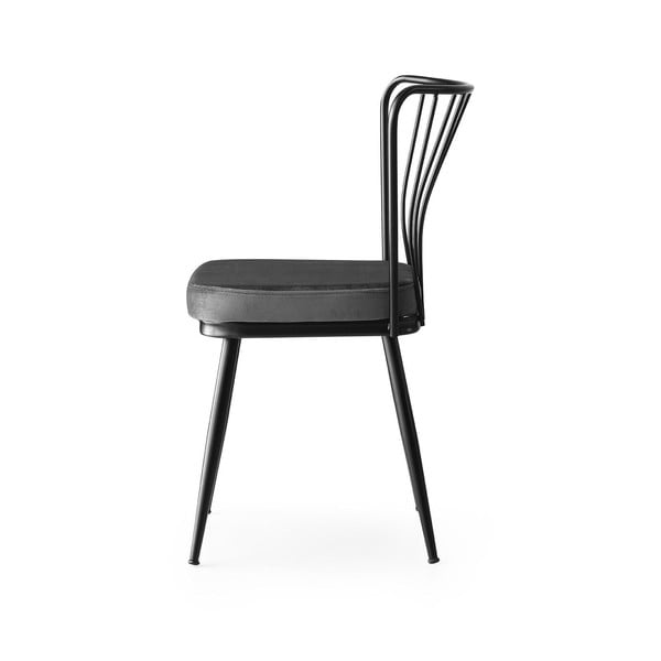 Antracitno sivi kovinski jedilni stoli v kompletu 2 ks Yildiz – Kalune Design-image-3