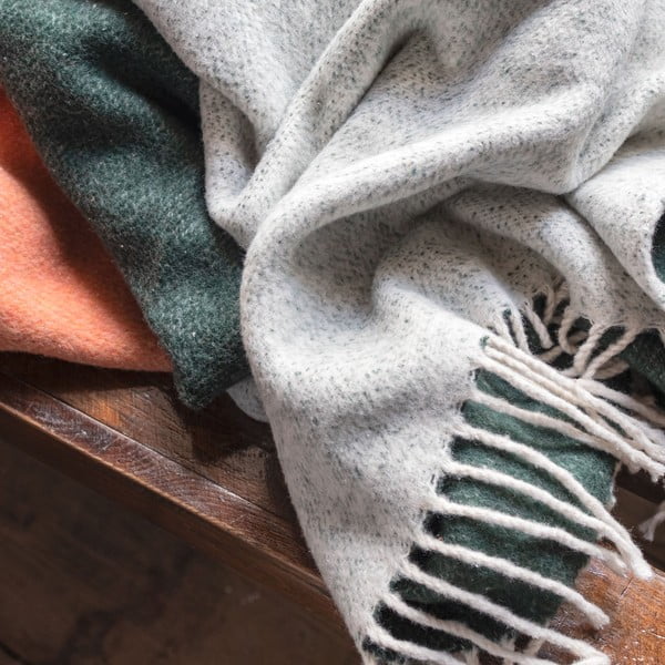 Zelena/opečnato oranžna odeja 125x190 cm Brick – Mette Ditmer Denmark-image-2