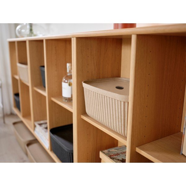 Črne škatle za shranjevanje v kompletu 2 ks s pokrovom 32x23x20,5 cm Pulp – Zone-image-1