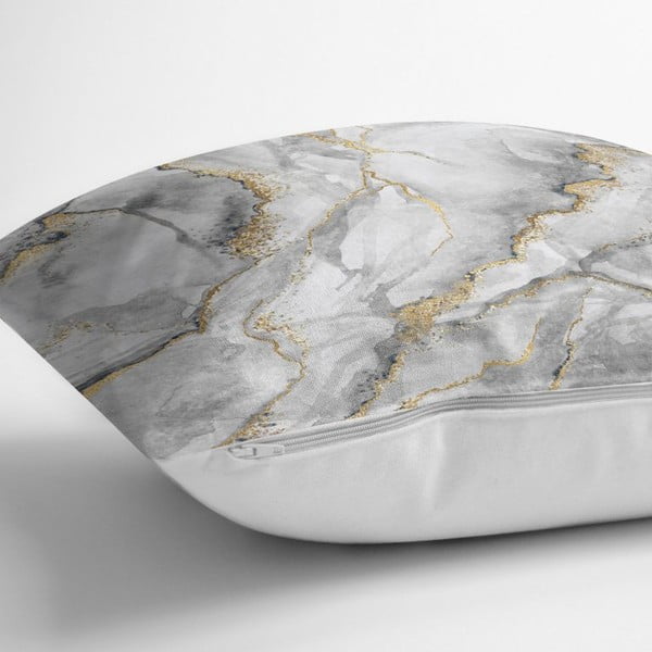 Prevleka za okrasno blazino Minimalist Cusion Covers Marble With Hint of Gold, 45 x 45 cm-image-2