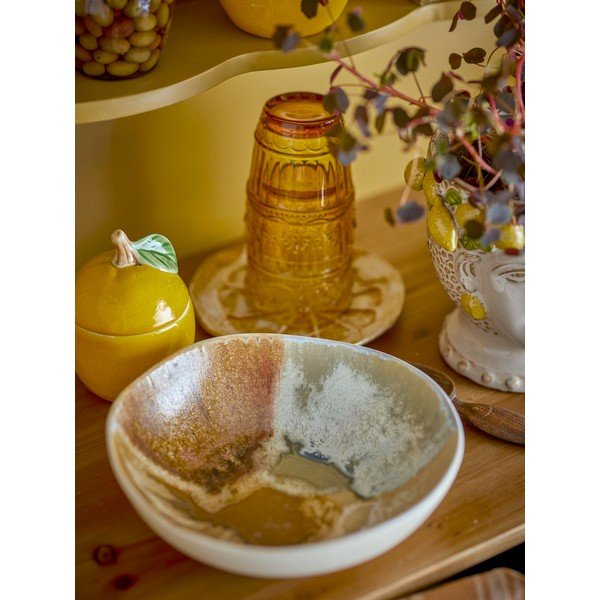 Kremno bele skledice v kompletu 4 ks iz kamenine 625 ml Lacey – Bloomingville-image-1