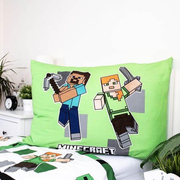 Enojna otroška posteljnina iz mikrovlaken 140x200 cm Minecraft – Jerry Fabrics-image-3
