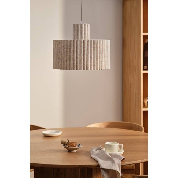 Bež lanena viseča svetilka ø 40 cm Alina – Jotex-image-2