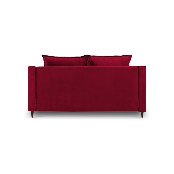 Rdeča žametna zofa Mazzini Sofas Freesia, 150 cm-image-3