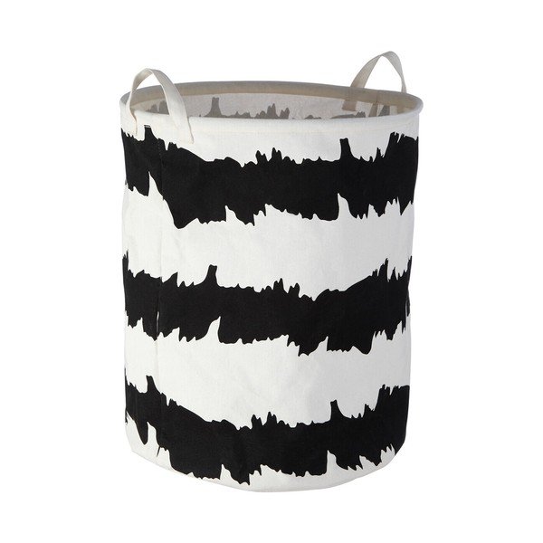 Črno-bel tekstilni koš za perilo Harga – Premier Housewares-image-1