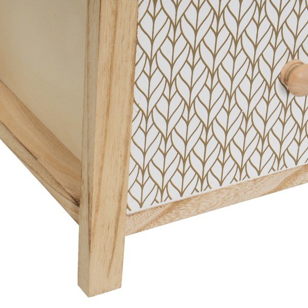 Visoka komoda iz masivne pavlovnije v naravni barvi 34x78 cm – Casa Selección-image-4