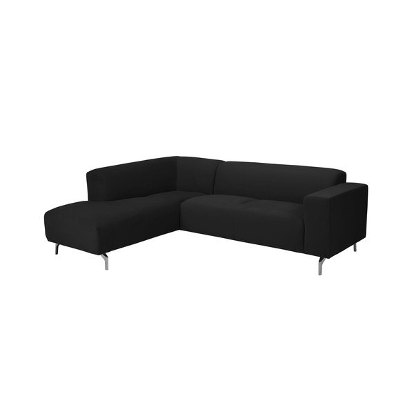 Črna kotna zofa Windsor & Co Sofas Orion, levi kot-image-1