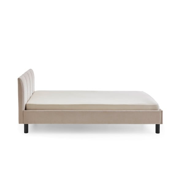Bež oblazinjena postelja brez letvenega dna 120x200 cm Joker – Meise Möbel-image-2