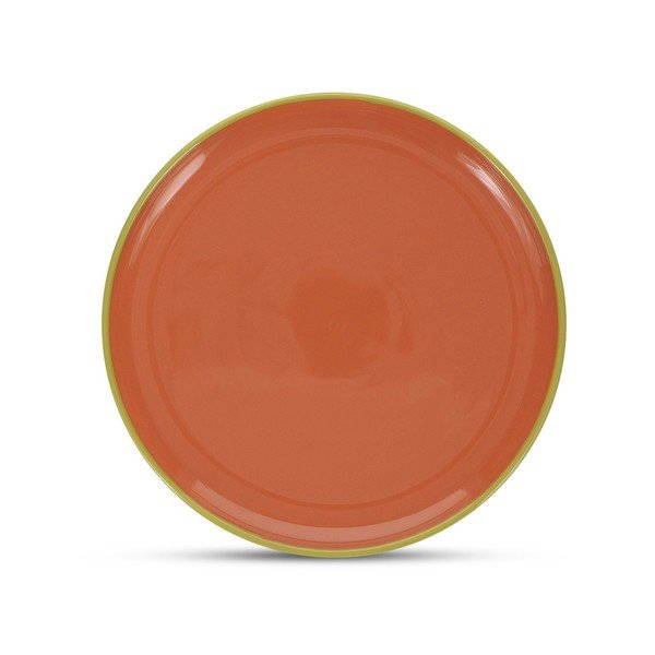 Zelen/oranžen krožnik iz kamenine ø 26 cm Duo – ONA