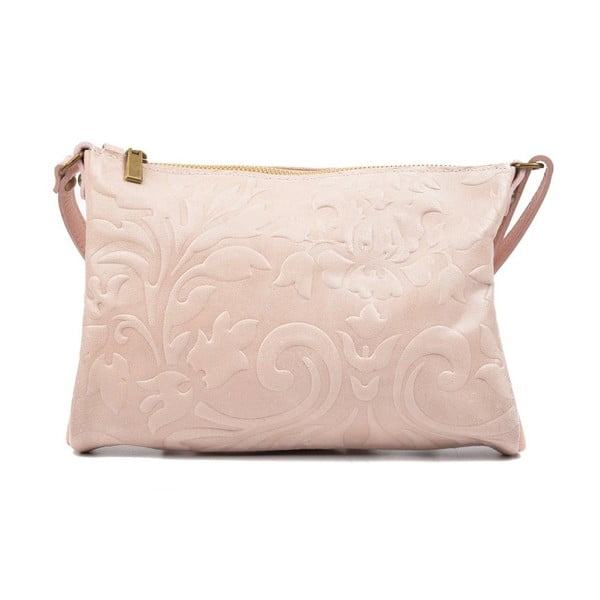 Svetlo roza usnjena torbica Carla Ferreri Cipria
