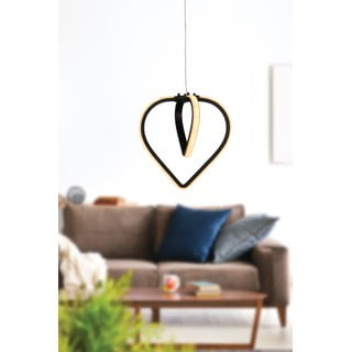 Črna kovinska LED viseča svetilka ø 22 cm Sevinc – Squid Lighting